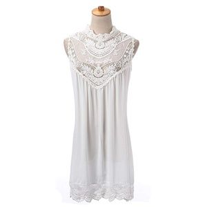 Lace Chiffon Beach Dress/cover up
